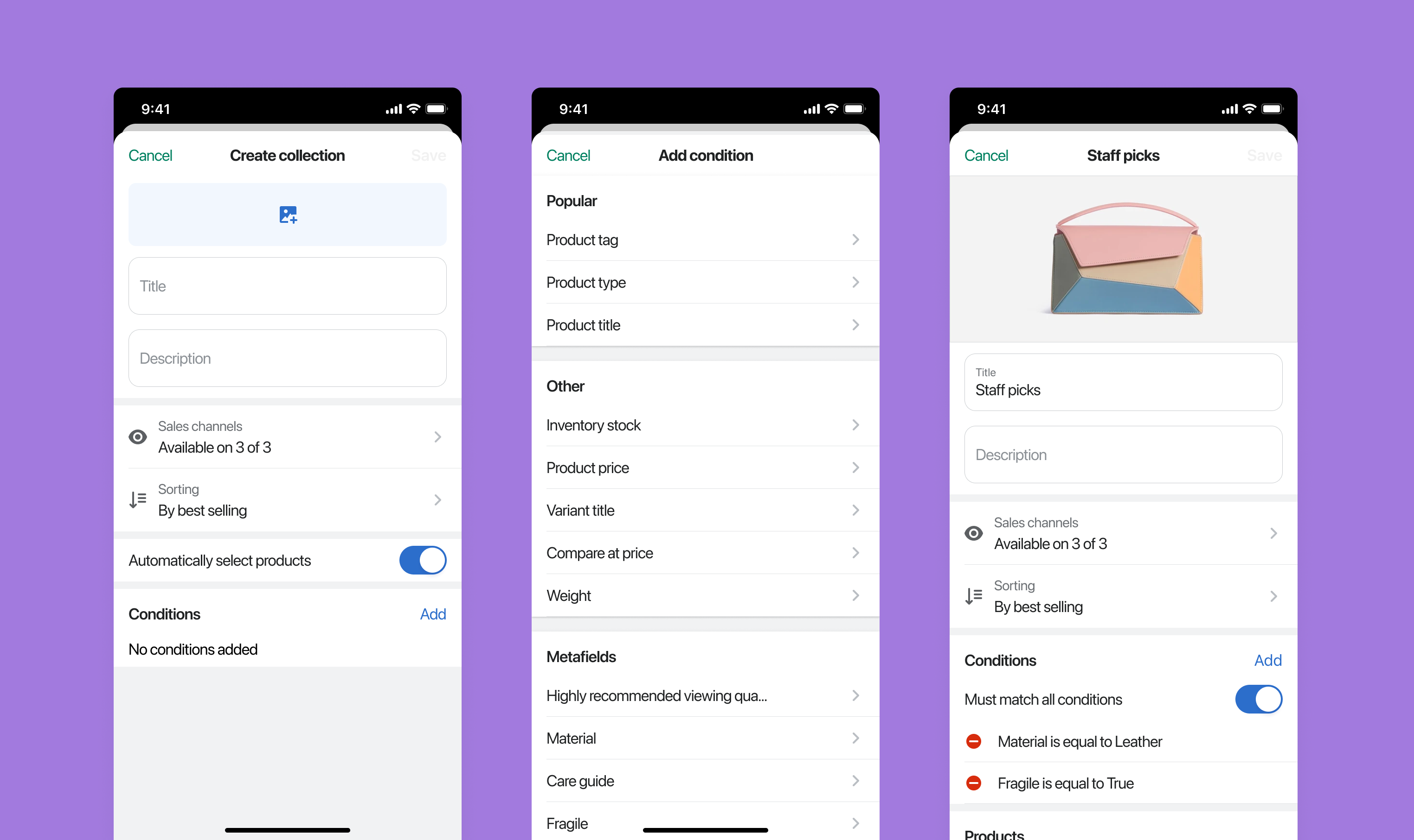 Automated collections on mobile